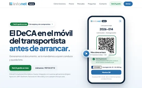 Page d’accueil de DeCA