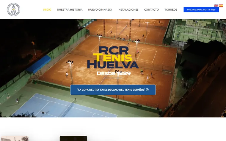 Captura de la web de Real Club Recreativo de Tenis de Huelva